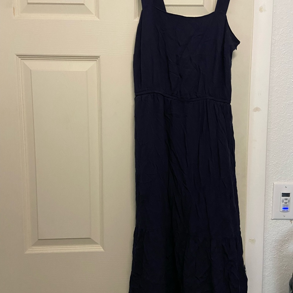 Elegant Navy Sleeveless  Dress